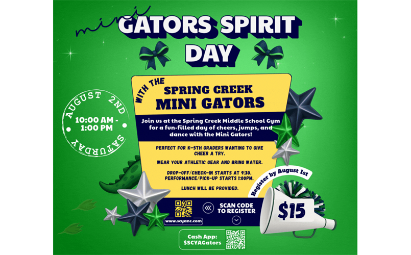 Mini Gators Spirit Day Registration is Open